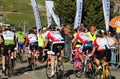 Cycling for Alpe d`Huzes, a life changing experience in France Royalty Free Stock Photo