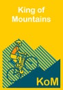 King of Mountains KoM. best road cycling mountain climber. cyclist clibing vintage poster vector illustration Royalty Free Stock Photo