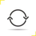 Cycling arrows glyph icon