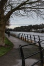 Cycling on the banks of the Lee, Cork, Ireland