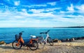 Cycling, beach, sea, riding, landscape, wonderful, amazing, adorable