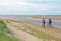 Cycling on a beautiful sandy beach