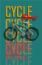 Cycling, Bicycle, Fun bike poster Royalty Free Stock Photo