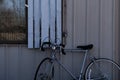 Grey Bicycle Lost on Farm Rustic Wall