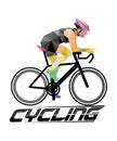 Cycling bike rider illustration