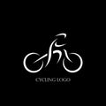 Cycling biking freehand sketch graphic design