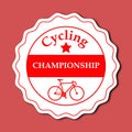 Cycling Championship Sticker Design
