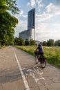 Cycling in the city Royalty Free Stock Photo