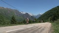 Cycling and climing in the French Alps, Col d'Ornon, France