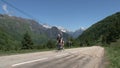 Cycling and climing in the French Alps, Col d'Ornon, France