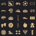 Cycling clothes icons set, simple style