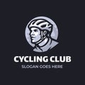 Cycling Club Logo Template. Greyscale