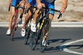 Cycling competition,cyclist athletes riding a race