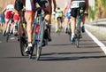 Cycling competition race at high speed Royalty Free Stock Photo