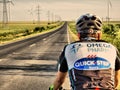 Cycling endless road thru windmills