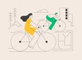 Cycling experiences abstract concept vector illustration.