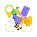 Cycling experiences abstract concept vector illustration.