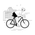 Cycling experiences abstract concept vector illustration.