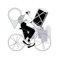 Cycling experiences abstract concept vector illustration.