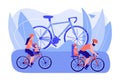 Cycling experiences concept vector illustration.