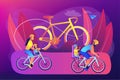 Cycling experiences concept vector illustration.