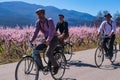 Cycling on the flowering peach trees in the Veria Plain, organized for the third time by the Veria Touristic Club