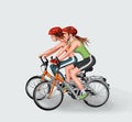 cycling girl and girls, cyclist, cyclist girl, cyclist girls, sport, sportsman daily sport sportive healthy lifestyle,