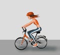 Cycling girl and girls, cyclist, cyclist girl, cyclist girls, sport, sportsman daily sport sportive healthy lifestyle,