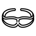 Cycling glasses icon, outline style Royalty Free Stock Photo