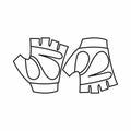 Cycling gloves icon, outline style