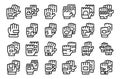 Cycling Gloves icons set outline vector. Woman gym fitness