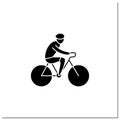 Cycling glyph icon Royalty Free Stock Photo
