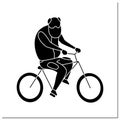 Cycling glyph icon Royalty Free Stock Photo