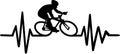 Cycling heartbeat pulse Royalty Free Stock Photo