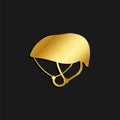 Cycling, helmet, icon gold icon. Vector illustration of golden style
