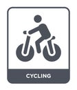 cycling icon in trendy design style. cycling icon isolated on white background. cycling vector icon simple and modern flat symbol Royalty Free Stock Photo