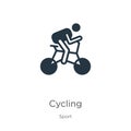 Cycling icon vector. Trendy flat cycling icon from sport collection isolated on white background. Vector illustration can be used Royalty Free Stock Photo