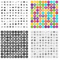 100 cycling icons set variant Royalty Free Stock Photo