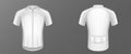 Cycling jersey, white bike t-shirt vector mockup Royalty Free Stock Photo