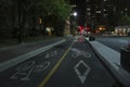 Cycling Lane in Calgary, Alberta, Canada Royalty Free Stock Photo