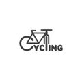 Cycling lettering logo