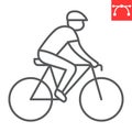 Cycling line icon Royalty Free Stock Photo