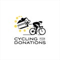 Cycling logo charity and donation for homeless people