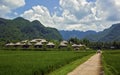 Cycling in Mai Chau Royalty Free Stock Photo