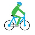 Cycling man simple vector