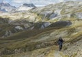 Cycling on mountainbikes in the high mountains