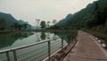 Cycling over Cat Ba Island in Ha Long Bay, Northern Vietnam