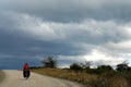 Cycling in Patagonia Royalty Free Stock Photo