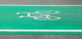 Cycling Path Green Lane with the Bikeway Symbol