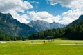Cycling in Planica Valley Royalty Free Stock Photo